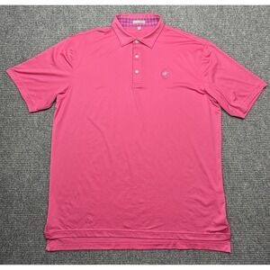 Peter Millar Polo Shirt Mens XL Pink Summer Comfort Performance Golf Stretch